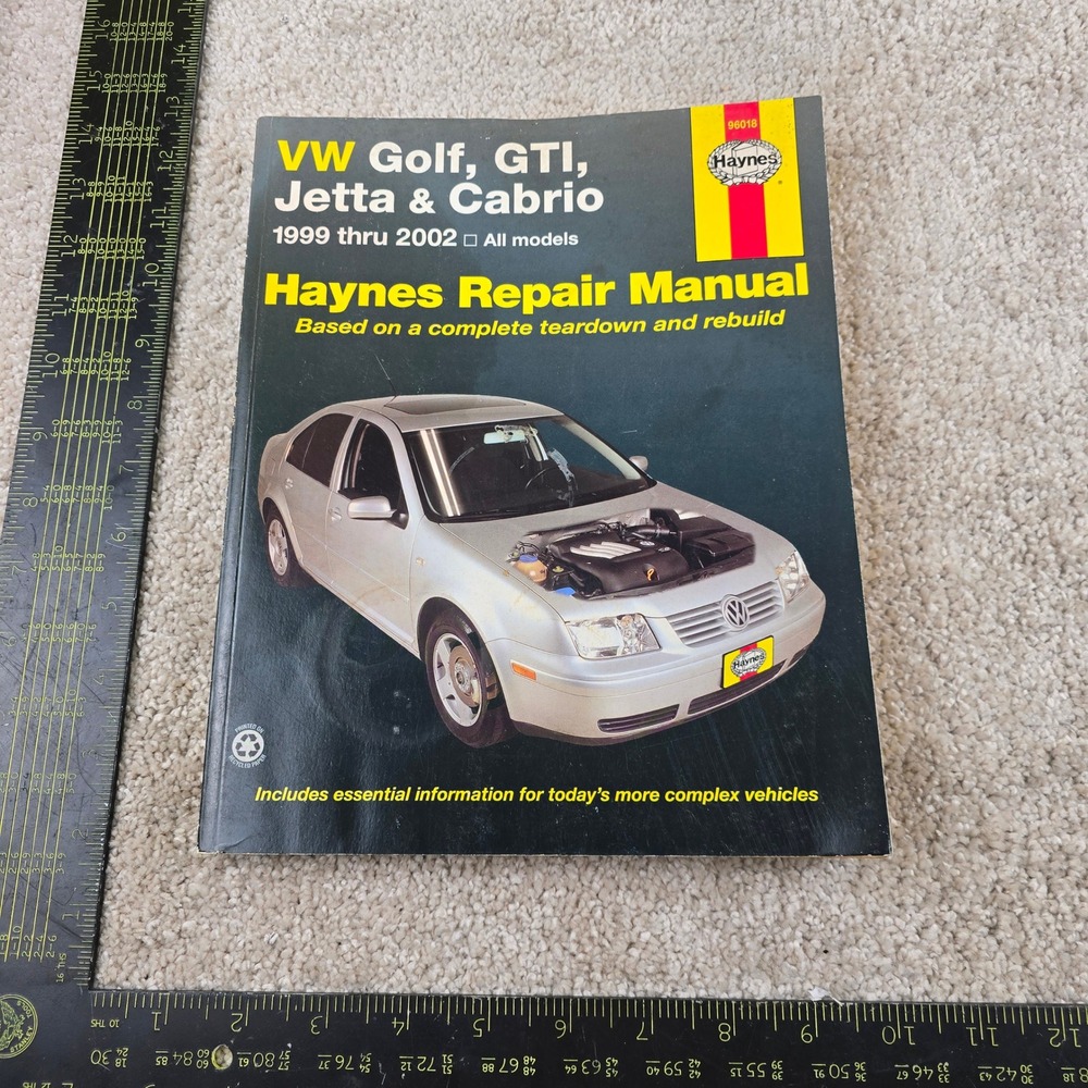 Haynes Repair Manual VW Golf GTI Jetta Cabrio 1999-2002 Black 96018